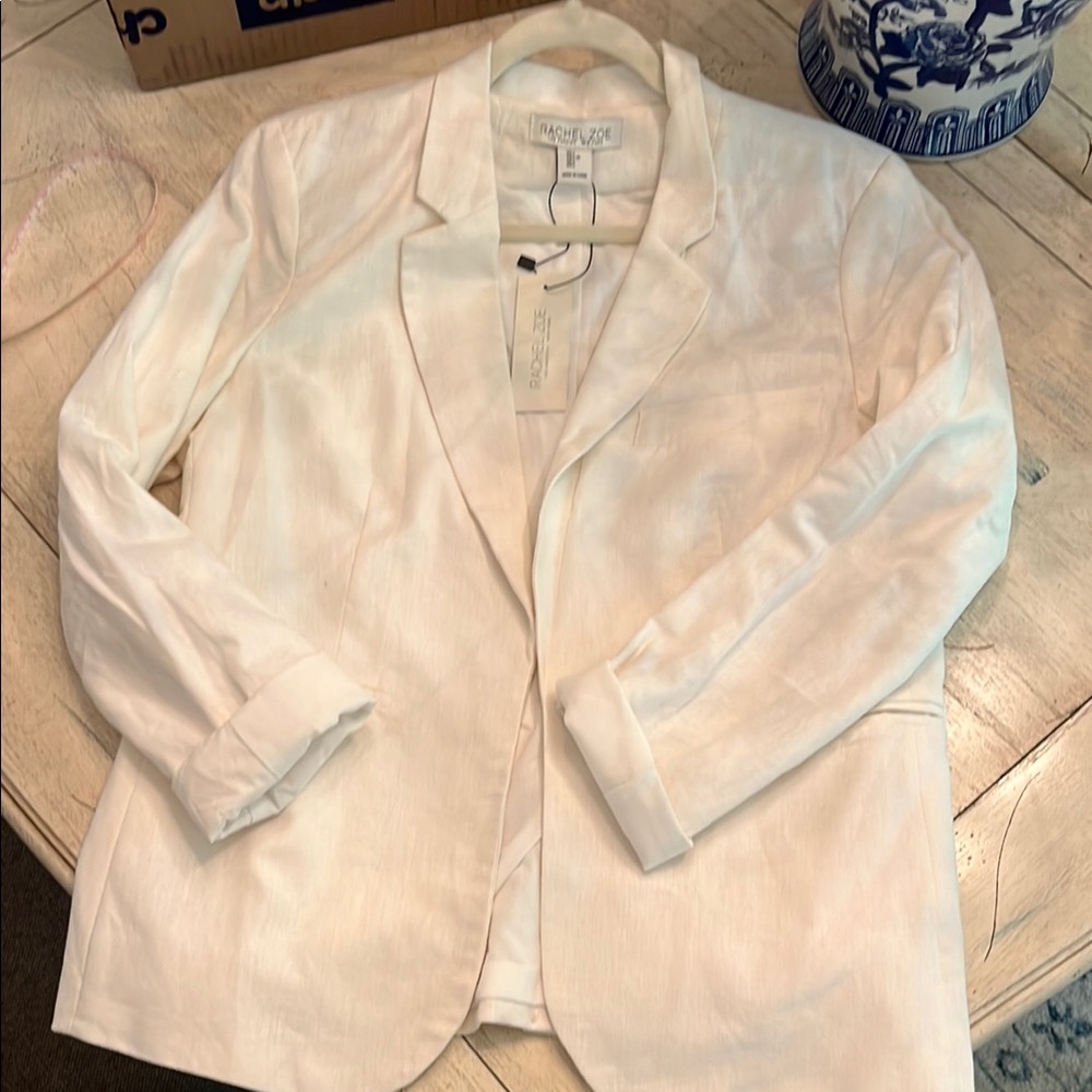 NWT White LINEN Blazer